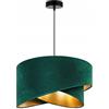 Light Home LH Light-Home Milano Lampadario a Sospensione - Lampadario Industriale per Soggiorno Camera da Letto e Cucina - Lampade a Sospensione in Metallo e con Paralume di Velluto - E27 - Verde