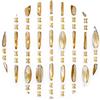 SpazioTessile Tenda Perline Colorate In PVC Antimosca Universale per Porta Finestra 8 Varianti (Beige, 100x220 80 Fili)