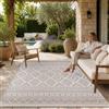Paco Home Tappeto Per Esterno Da Balcone Terrazza Tappeto Cucina Moderno Boho Etnico, Dimensione:120x160 cm, Colore:Beige 2