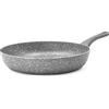 Zanetti Pietra Rara Padella Antiaderente Padella con Alluminio Manico Soft Touch Alta Resistenza, 30 cm Diametro, colore Grigio, Made in Italy