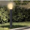 Partenopea® Lampione a led lampioncino con attacco per Lampadine E27 illuminazione da esterno palo da giardino per sentieri moderno (GRIGIO ANTRACITE 44 CM, luce calda)