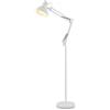 MAKA change your life quality MAKA Lampada da Terra Moderna Piantana per Soggiorno Luce Lettura Orientabile Metallo Presa E27 Lampada da Ufficio Design Minimalista Illuminazione Interni Base Stabile 28x28x115cm 5kg (Bianco)