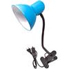 vetrinein rete Vetrineinrete® Lampada snodabile da scrivania con pinza braccio flessibile luce da tavolo orientabile con attacco per lampadine E27 (Blu) F68