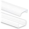 LED Universum Profilo in alluminio per strisce LED, 2 m, 17 x 7 mm, colore bianco, con copertura in bianco opale