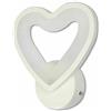 TOT ELECTRIC Applique led da parete cuore bianco lampada muro moderno luce per cameretta da letto (Luce Fredda)