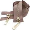ZacLAy Cerniera Con Denti In Metallo Oro Chiaro Con Doppio Cursore Da 80/100/120Cm, Rosa viola, 5#, 120cm