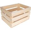 Creative Deco Cassetta Naturale in Legno | 40 x 30 x 23 cm | Scatola di Legno in Stile Vintage, Shabby | Ideale per Oggetti, Frutta, Decorazioni, Regali DIY