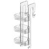 Astroplastic PlexiShower - Mensola doccia da appendere in plexiglass trasparente | Portasapone, porta shampoo, oggetti, accappatoi | NO Viti (3 Vaschette | H cm 81 x Prof. 12, Largh. vaschette cm 36)