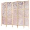 LUMASOUL Separe Divisorio Interno Monofacciale - Paravento da Interno 5 Pannelli Divisorio per Ambienti - Divisori per Interni con Motivo Albero - 225x172 cm