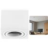Sweet Led Dolce Led, Faretto da Incasso Piatto in Alluminio, 80x50mm, Orientabile, Tondo, Quadrato, Luce da Soffitto, Faretto da Parete, Spot da Incasso (Quadrato-Bianco)