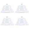 HORIALENCE 4 Pezzi Coprifilo Lampadario in Ferro Bianco, Piastre di Copertura per Montaggio Lampadario da Soffitto, Facili da Assemblare per Lampade da Soffitto e Lampadari Crystal DIY