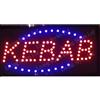 openspaceshop INSEGNA Luminosa A LED con Scritta Kebab con Ganci 50 X 25 CM 220V [Classe di efficienza energetica A]