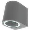 vetrine inrete Vetrineinrete® Applique a parete per esterno giardino ip65 lampada da muro moderna portalampada per faretto gu10 (Grigio)