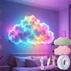 Oveallgo Decorazione LED a nuvola di tuono alimentata da USB fai da te, lampada LED a nuvole temporalesche RGB da 200/400/600/800 cm, kit di luci a nuvola grande 3D con fulmini per la decorazione della camera