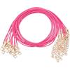 QUARKZMAN 10 Pezzi Cordone Per Collana Cerato All'ingrosso, 18 Pollici E 1.5Mm Di Diametro Cordone Per Collana Con Chiusura Per Pendenti, Braccialetti, Collane, Materiali, Rosa Shock