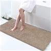 IlGruppone Tappeto da Bagno Microfibra Super Soffice Lavabile in Lavatrice Antiscivolo Assorbente Lavaggio Rapido Super Morbido Bagno Doccia Camera Letto - CaffeLatte - 60x120 cm