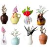 Pavsicgn Mini Vase Magnets For Fridge, 8 Pieces Tiny Vase Fridge Magnets | Cute Creative 3D Modern Decorative Fun Decoration