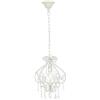 Festnight Lampadario Barocco 3 E14, Cristalli Pendenti, Design Shabby Chic, Nero, Gocce Di Cristallo