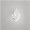 LIGKIN Lampadari a Sospensione LED Moderno 11W Quadrato Creativa Plafoniera in Alluminio LED Lampada da Soffitto per Cucina Soggiorno Camera da letto, Bianco