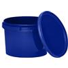 BenBow Secchio con coperchio, 0,5 l, blu, 10 x 0,5 litri, per alimenti, stabile, ermetico, a prova di perdite, inodore, contenitore in plastica, vuoto