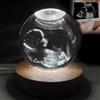 FENGHUO Sfera di cristallo personalizzata con base a LED, Immagine e testi incisi, Sfera di cristallo con foto dell'ecografia del bambino, Regalo per i futuri genitori