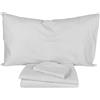 PASSION Completo letto, set lenzuola, Materiale 100% Puro Cotone, Lenzuola sopra, Lenzuolo sotto e 1 Federa da Letto, Biancheria da Letto Tinta Unita, Made in italy (Singolo, Bianco)
