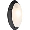 Lampo Lighting Technology LMOE2001/NE Plafoniera da parete o soffitto per esterno NERA 75W MAX 230V E27 termoplastico NERA IP 54