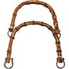 Tre Sfere 2 Manici per Borse in Bamboo con Anelli in Metallo Nickel Free - Ideali x Borsa in Juta Hand Made