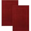 Betz Set di 2 scendibagni misure 50 x 70 cm 100% cotone scendibagno tappeto da bagno Premium qualità 650 g/m² 10 colori sono disponibili Colore rosso scuro