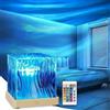 WANWEN Aurora Borealis Night Light Projector with Remote, Northern Dreamscape Projector, 16 Colors Rechargeable Mood Lighting, Rotating Water Ripple Night Light for Bedroom, Living Room
