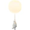 LLXDFUU Simpatico Orso Plafoniera Lampadario A Forma Di Orso Cartone Animato Lampada Da Soffitto Per Montaggio A Incasso Soggiorno Plafoniera Con Palloncino Bianco A Luce Singola Per La Camera Dei Bam