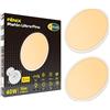CLAR - Lampada da Soffitto LED Rotonda per Soggiorno e Camera da Letto, 40 cm, Piatta, Luce Bianca Calda