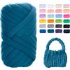 SDNAM Filato Gigante 250g Cotone Grosso Tubolare a Mano Gomitolo di Filato Chunky Yarn per Borse Coperte Cestini Nidi di Animali Domestici Artigianato Fai-da-Te (Color : 6@, Size : 2 Roll(500g))