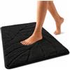 Floordirekt Tappetino da Bagno, Extra soffice e ad Asciugatura Rapida, con Retro Antiscivolo, Tappetino da Bagno (Maris) (Nero, 60 x 120 cm)