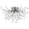 EFPD Lampadario fuochi d'artificio, lampadario in cristallo G9, utilizzato per l'illuminazione di camera da letto, sala da pranzo, soggiorno e isola cucina (Argento Plafoniera 4T)