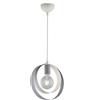 LEOLUX Cerchio Grigio - Lampadario a Sospensione da Interno - Design con Fasce Aperte Anti-Dispersione - Attacco E27 - Diametro 30 cm - Illuminazione Moderna (Grigio)