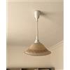 Mondocreazioni Lampadario a sospensione 1 luce saliscendi con diffusore realizzato artigianalmente coll. greca (DIAMETRO 40 CM)