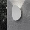 Partenopeautensili® Applique a Led Cob lampada per interno esterno IP65 moderna luce da parete a muro lampada 12W illuminazione by universo (Disco Curvo, Bianco Freddo 6500K)