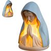 Generic Luce notturna per preghiera della Vergine Maria, elegante lampada a statua religiosa, lampada da tavolo devozionale a LED, luci notturne morbide per la protezione degli occhi, decorazione cristiana