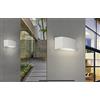 Partenopea® Applique lampada da muro parete in alluminio e vetro per esterno casa locali terrazza IP65 con attacco per lampadine E27 (Luce bianca fredda 6500K, Bianca)