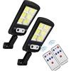 HOLITIN 120 COB LED Solare Luce Della Strada Telecomando Sensore di Movimento Esterno Solare Lampade Della Luce Della Parete per Strada Percorso Giardino Patio Passi 2 pz