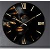 Generico Orologio da Parete, Soggiorno, Cucina, Moderno,Effetto marmo, Base legno, Lavorazione a resina, Numeri a rilievo, Diametro disponibile 40/60/80/100 cm, Made in Italy (40cm, Dea)
