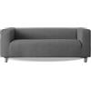 Milica Copridivano compatibile con divano IKEA Klippan e simili con braccioli alti | Modello Aruba | Tessuto elasticizzato lavabile | Vestibilità perfetta | Colore Grigio