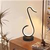Mengjay Lampada da Comodino da Comodino,LED Lampada da Tavolo Moderno, da Lettura,3 temperature di colore,Lampada da Scrivania con Design Unico per Ufficio, Camera da Letto, Soggiorno