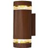 Mengjay Applique da Parete Esterno,Lampada da Parete Alluminio GU10,Impermeabile IP54 Luce Esterno da parete,Perfetta per Patii,Giardini,Corridoi,Balconi,Portici,Vialetti (Marron)