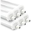 HOFTRONIC - Confezione da 6 lampade LED fluorescenti 150 cm IP65-48W 5760 Lumen - 4000K Bianco neutro - Interconnettibile - Plafoniera Tri-Proof - Illuminazione LED TL