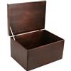 Creative Deco XXL Marrone Grande Scatola di Legno Giocattolo Scatola di Stoccaggio | 40 x 30 x 24 cm (+/- 1) | Con Coperchio per Decorare | Senza Maniglie | Perfetto per Decorare, Regalo