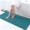IlGruppone Tappeto da Bagno Microfibra Super Soffice Lavabile in Lavatrice Antiscivolo Assorbente Lavaggio Rapido Super Morbido Bagno Doccia Camera Letto - VerdeAcqua - 60x120 cm