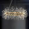 EFPD Moderno lampadario di cristallo lampadario d'oro, 12 lampade grande lampadario rotondo d'oro soffitto per sala da pranzo, soggiorno, cucina, corridoio - (Diametro: 100cm)