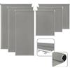 UISEBRT Tenda avvolgibile verticale per esterni Tenda a Rullo Oscurante, Tenda Parasole Antivento Privacy per Balcone, Terrazzo, protezione dai raggi UV (140 x 140 cm, Grigio)